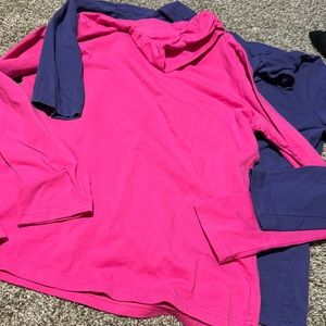 Set of two ruched long sleeve turtlenecks t-shirts from “2 a Tee” (L) EUC!
